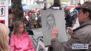 Place du Tertre  Paris Portrait [upl. by Nauqat724]