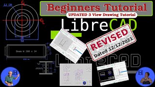 LibreCAD Beginners Tutorial UPDATED 2022 [upl. by Nilde]