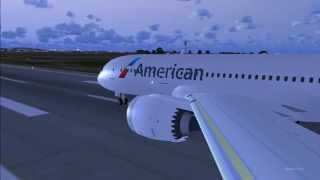 American B787 departs YMML  ALL FREEWARE [upl. by Galligan]