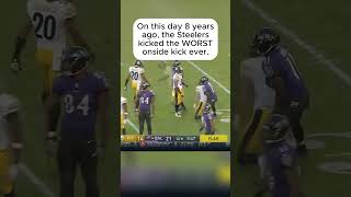 Nov 6th 2016 the Steelers kicked the WORST onside kick ever nfl steelers thisdayinsports [upl. by Enahsal465]