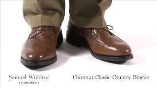 Brown Classic Country Brogues from Samuel Windsor [upl. by Ytirehc141]