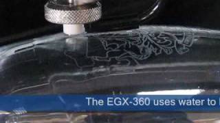 Glass Engraving on the Roland EGX360 [upl. by Aisatsana]