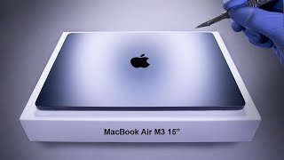 MacBook Air M3 15quot Unboxing and Gaming Test  ASMR [upl. by Ahsakal]