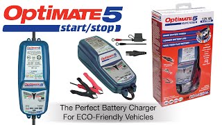 OptiMate 5 Start  Stop EN The perfect power battery saving charger amp maintainer [upl. by Gard]