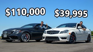 2020 MercedesAMG C63 S vs 2013 Mercedes C63 AMG  Cheap Meets Steep [upl. by Wey]