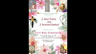 FIRST HOLY COMMUNION OF EINAT TRINITA amp BERTRAND RAPHAEL THURSDAY AUGUST 15 2024 at 1100 AM [upl. by Pittel794]