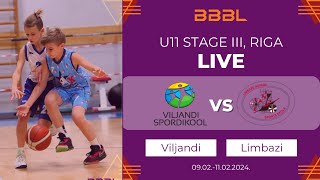 Viljandi SK 2013 vs Limbaži 2013  BBBL BOYS U11 [upl. by Brew4]