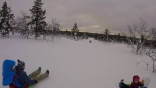 Saariselka 14km toboggan run [upl. by Annaya]