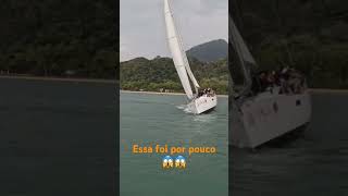 Em ilhabela ancorados e fomos surpreendido por este veleiro Aja coração 😱😱 ilhabela [upl. by Anilorac832]