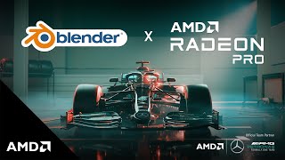 AMD Radeon PRO x Blender  MercedesAMG Petronas F1 Team 8 x F1 Champions of the World [upl. by Ishii]