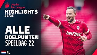 ALLE DOELPUNTEN ❄️⚽ Jupiler Pro League Highlights GD22 [upl. by Ariaec19]