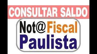 Nota Fiscal Paulista 2024 Consulta de Saldo Cadastro [upl. by Free]