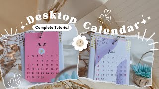 How to make mini Desktop calendar  Complete tutorial Detailed video [upl. by Ongineb]