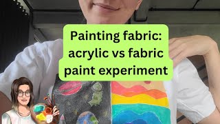 Can you Use Acrylic Paint On Fabric Acrylic vs Fabric paint vs Paint Pens vs Fabric sticks [upl. by Herminia820]