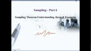 Sampling Part 6Sampling Theorem Understanding Through Examples [upl. by Nash]