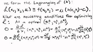 Constrained Optimization Lecture I Part 3 The Lagrangian [upl. by Moorefield]