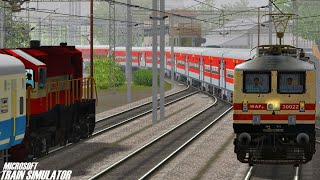 Allahabad  New Delhi Prayagraj Superfast Express  GZB WAP5  MSTS Open Rails Journey Part 1 [upl. by Trebbor]