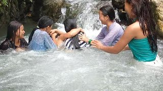 khola ma swimming Jada harayo chappal🥿 nature naturalwaterfall [upl. by Eeznyl]