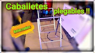 DIY Como hacer CABALLETES plegables  fácil y prácticos [upl. by Eniruam]