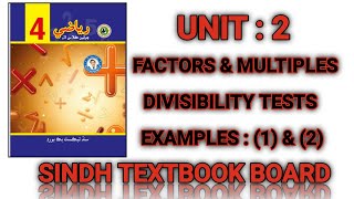 Maths Class 4  Factors And Multiples  Unit 2 Examples  1  2 [upl. by Edlihtam627]