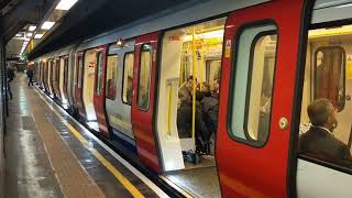 St James tube Station London Underground tube trains Circle and District Lines eastbound platform [upl. by Nimajeb]