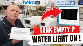 Beko Condenser Tumble Dryer Cleaning Pump  When Water Tank light Is Staying on But Tank Empty [upl. by Adnouqal]