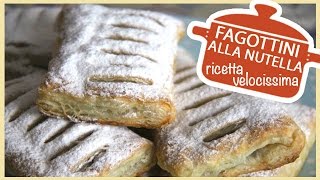 FAGOTTINI ALLA NUTELLA  ricetta velocissima [upl. by Culosio]