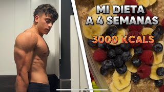 MI DIETA de DEFINICIÓN A 4 SEMANAS  3000KCALS [upl. by Nehtiek]