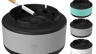 SelfExtinguishing Ashtray Battery Operated Smokeless Ashtray Reduces Smoke and Ash Odors [upl. by Raimundo857]