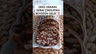 ✅ DUBAİ ÇİKOLATASI BAK İŞİNE ‼️ PİŞİRMEDEN YAPILAN MOZAİK PASTA TARİFİ kesfet shots [upl. by Alliuqet]