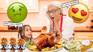 BAKING WITH KACEY PT1 THANKSGIVING TREATS I CANT BELIEVE HE SAID THIS 😱 [upl. by Anav57]