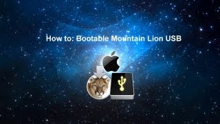 How to Bootable Mac OS X 108 Mountain Lion USBStick auf Mac [upl. by Leisam]