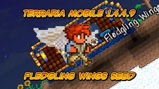 Terraria Mobile 1449 Fledgling Wings Seed Close to Ground [upl. by Bonine919]