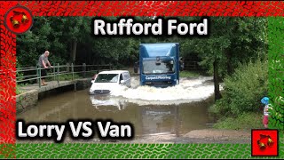 Rufford Ford Flooded Lorry VS Van [upl. by Berkley]