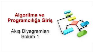 Algoritma ve Programlamaya Giriş  Akış Şemaları 1 [upl. by Patrick]