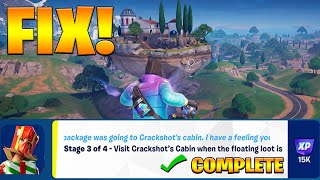 FIX Visit Crackshots Cabin when the floating loot island spawns Location  Fortnite Winterfest FIX [upl. by Inaffets]