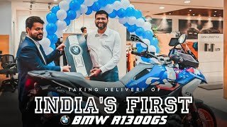 TAKING DELIVERY OF INDIAS FIRST BMW R1300 GS🏍️ [upl. by Fast]