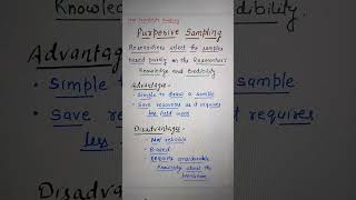 Purposive Sampling Non Probability Samplingresearchmethods sociology probability [upl. by Ijies]