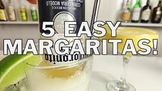 5 x EASY MARGARITA COCKTAIL RECIPES [upl. by Weisbrodt]