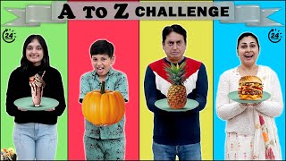 A2Z CHALLENGE for 24 Hours  Family Comedy Eating Challenge  Aayu and Pihu Show [upl. by Auhsoj200]