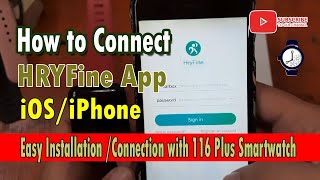 How To Connect Hryfine Smart Watch On Smartphone  Hryfine App Setup User Detail  Hryfine Watch App [upl. by Nyraf]