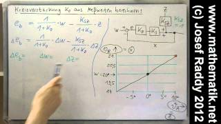 PRegler ► Beispiel Heizung ► Kreisverstärkung berechnen mit Formel für Regeldifferenz [upl. by Errised986]