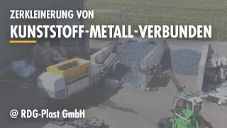 Effiziente Zerkleinerung von KunststoffMetallVerbunden mit dem UNTHA XR3000C mobile ♻️⚙️ [upl. by Shirberg]