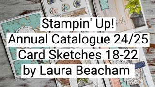 Stampin Up Annual Catalogue 2425 Card Sketches 1822 [upl. by Verne]