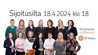 OP Kainuu sijoitusilta 1842024 [upl. by Eneluqcaj]