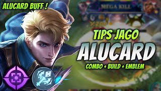 CARA MAIN ALUCARD BUFF  BUILD amp EMBLEM ALUCARD TERSAKIT 2023   ALUCARD JUNGLER GAMEPLAY [upl. by Sisxela106]