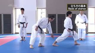 Shotokan Karate  Basis of stance  Masao Kagawa [upl. by Millham]