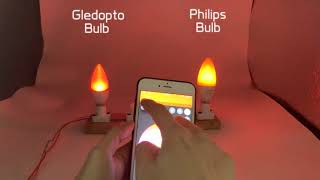 GLEDOPTO E12E14 CANDLE LIGHT BULB 4W VS PHILIPS HUE CANDLE BULB 65W [upl. by Jacquette]