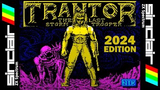 TRANTOR  THE LAST STORMTROOPER 128K 2024 Edition  AY from ST amp CPC Walkthrough ZX Spectrum [upl. by Tremaine444]