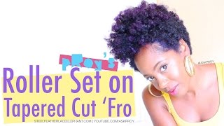 Rollerset on Tapered Cut for Natural Hair [upl. by Iago]